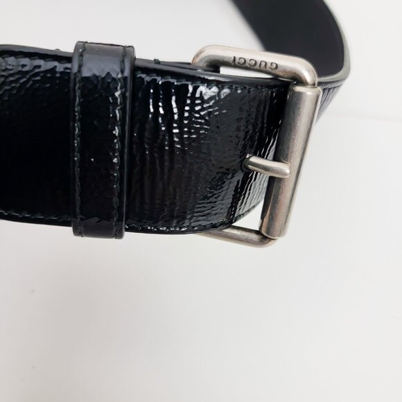 Gucci Game Patch Rubber Logo and Patent Leather Belt Bag 85 - Picture 7 of 12